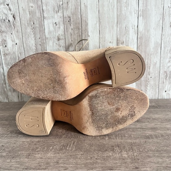 Stuart Weitzman Women’s Suede Whipstitch Trim Lace-Up Boots Size 6 - Picture 8 of 8